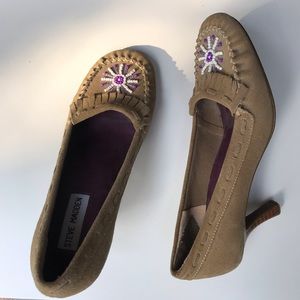 Steve Madden P- Mindi tan low fall heel closed 6